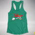 Believe Genderqueer Pride Jingle Bell Racerback Tank - Kelly Green