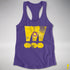 Intersex Pride Grunge Exclamation Points Racerback Tank - Purple