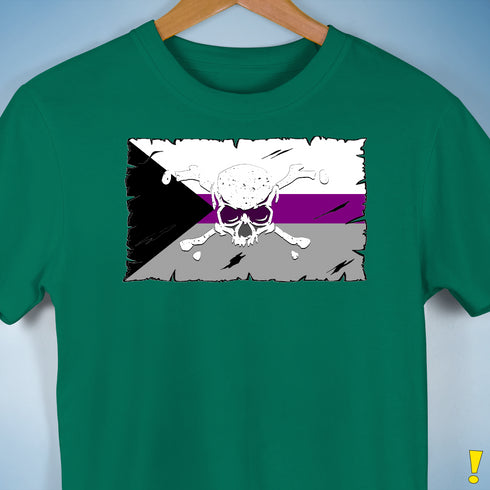 Demisexual Pride Pirate Flag Premium Unisex T-Shirt - Kelly Green