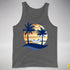 Transgender Pride Hammock Summer Beach Sunset Premium Tank Top - Deep Heather
