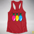 Pansexual Pride Christmas Lights Racerback Tank - Red