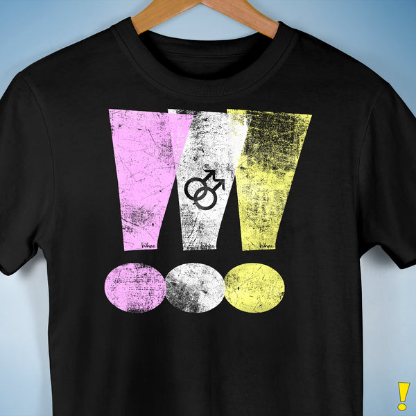 Twink Pride Grunge Exclamation Points Premium Unisex T-Shirt - Black