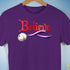 Believe Genderfluid Pride Jingle Bell Premium Unisex T-Shirt - Purple