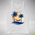 Philly LGBTQ Pride Hammock Summer Beach Sunset Premium Tank Top - White