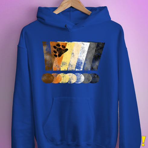 Bear Pride Grunge Exclamation Points Hoodie - Royal Blue