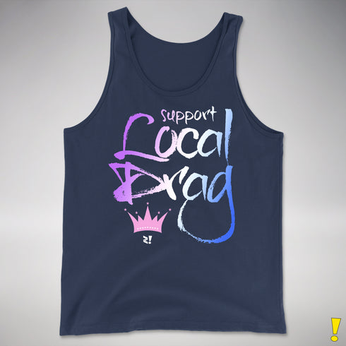 Support Local Drag Premium Tank Top - Navy