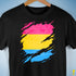 Pansexual Pride Flag Ripped Reveal Premium Unisex T-Shirt - Black