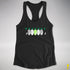 Agender Pride Christmas Lights Racerback Tank - Black
