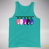 Genderfluid Pride Christmas Lights Premium Tank Top - Teal