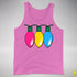 Pansexual Pride Christmas Lights Premium Tank Top - Neon Pink