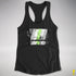 Agender Pride Grunge Exclamation Points Racerback Tank - Black