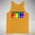 LGBTQ Pride Christmas Lights Premium Tank Top - Gold