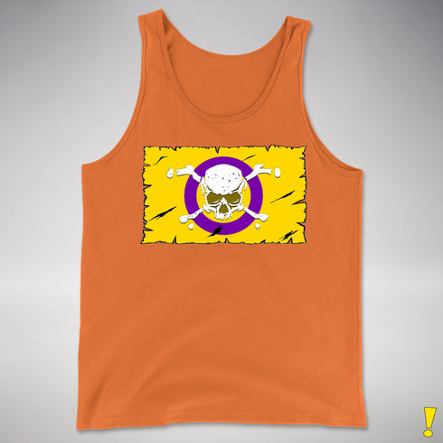 Intersex Pride Pirate Flag Premium Tank Top - Orange