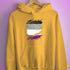 Asexual Pride Flag Ripped Reveal Hoodie - Mustard