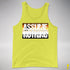 Assume Nothing Bear Pride Flag Premium Tank Top - Neon Yellow