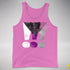 Demisexual Pride Grunge Exclamation Points Premium Tank Top - Neon Pink