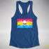 Pansexual Pride Pirate Flag Racerback Tank - Royal
