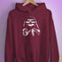 Pride Sloth Asexual Flag Sunglasses Hoodie - Maroon