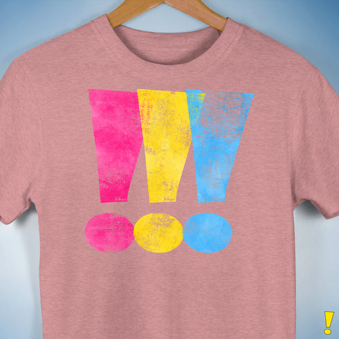 Pansexual Pride Exclamation Points Premium Unisex T-Shirt - Mauve Heather