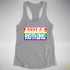 Assume Nothing Gilbert Baker Original LGBTQ Gay Pride Flag Racerback - Heather Grey