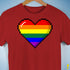 LGBTQ Pride8-Bit Pixel Heart Premium Unisex T-Shirt - Red