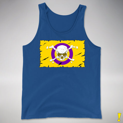 Intersex Pride Pirate Flag Premium Tank Top - Royal Blue