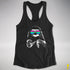 Pride Sloth Polysexual Flag Sunglasses Women's Racerback Tank - Black
