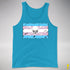 Transgender Pride Pirate Flag Premium Tank Top - Neon Blue