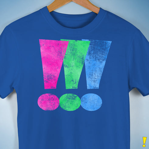 Polysexual Pride Exclamation Points Premium Unisex T-Shirt - Royal Blue