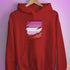 Pink Lesbian Ripped Reveal Hoodie - Red