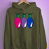 Bisexual Pride Christmas Lights Hoodie - Army
