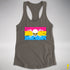 Pansexual Pride Pirate Flag Racerback Tank - Dark Grey