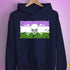 Genderqueer Pride Pirate Flag Hoodie - Navy