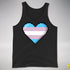 Transgender Pride Pixel Heart Premium Tank Top - Black