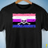 Genderfluid Pride Pirate Flag Premium Unisex T-Shirt - Black