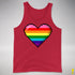 Gilbert Baker Original LGBTQ Gay Rainbow Pride Pixel Heart - Red