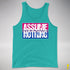 Assume Nothing Bisexual Pride Flag Premium Tank Top - Teal