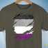 Asexual Pride Flag Ripped Reveal Premium Unisex T-Shirt - Army