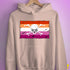Lesbian Pride Pirate Flag Hoodie - Light Pink