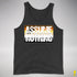 Assume Nothing Bear Pride Flag Premium Tank Top - Charcoal Triblend