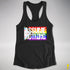 Assume Nothing LGBTQ Progress Pride Flag Racerback Tank - Black