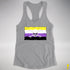 Nonbinary Pride Pirate Flag Racerback Tank - Heather Grey