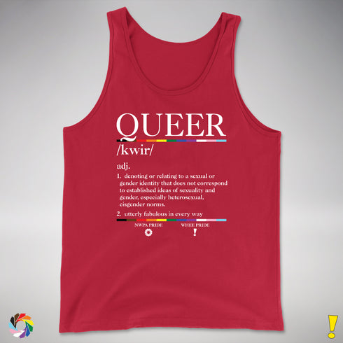 Queer Definition Premium Tank Top - Red