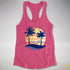 Genderqueer Pride Hammock Summer Beach Sunset Racerback Tank - Hot Pink