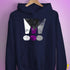 Demisexual Pride Grunge Exclamation Points Hoodie - Navy