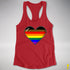 Philly LGBTQ Pride 8-Bit Pixel Heart Racerback Tank - Red