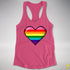 Gilbert Baker Original LGBTQ Gay Rainbow Pride 8-Bit Pixel Heart - Hot Pink