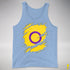 Intersex Pride Flag Ripped Reveal Premium Tank Top - Blue Triblend