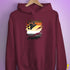 Bear Pride Flag Ripped Reveal Hoodie - Maroon