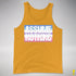 Assume Nothing Bigender Pride Flag Premium Tank Top - Gold